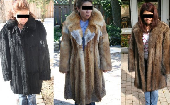 Women Modeling Fur Coats on