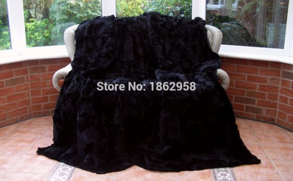 Black Fur Blankets
