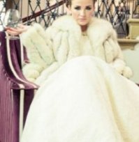 fur wedding jacket for classic winter brides