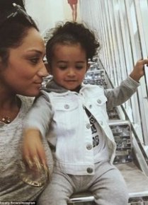 Raising Royalty together: Chris is not currently in a relationship with his baby mama Nia Guzman (L), but the pair share joint custody of their toddler