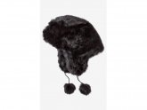 Black Faux Fur Trapper Hats