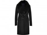 Cashmere Coat with Fur Collar