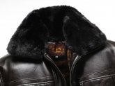 Leather Jacket with Fur Collar